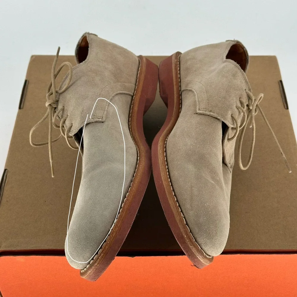 Allen Edmonds Nomad Boone Buck Suede Leather Derby Lace Up Shoes Vibram Men 9.5